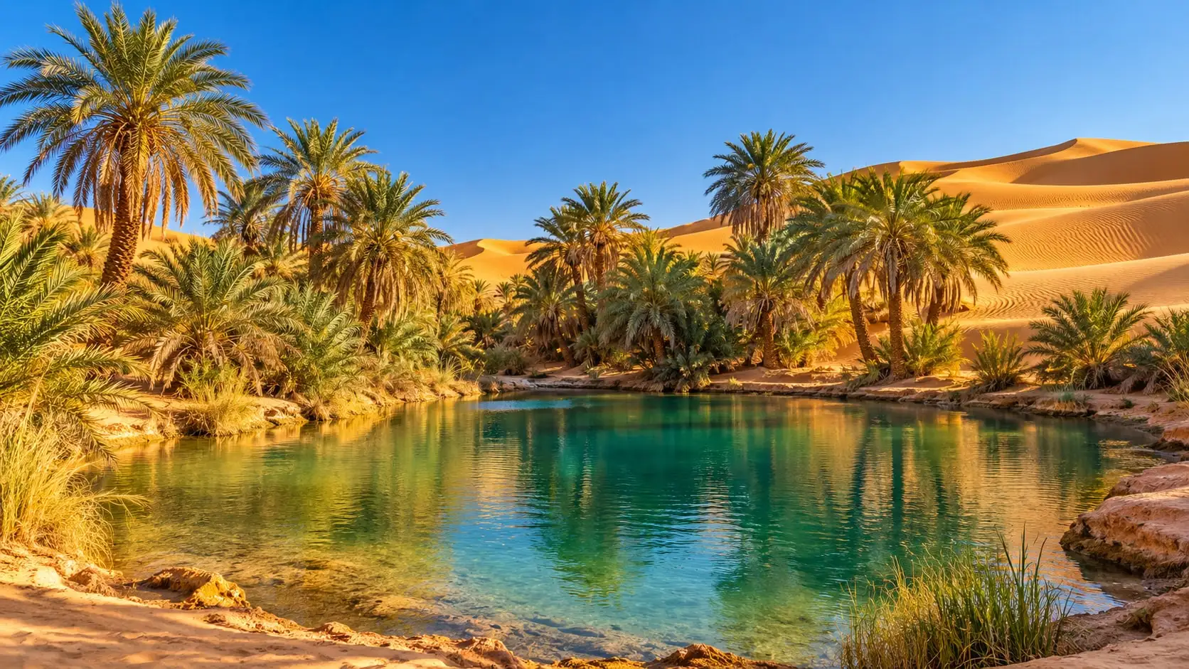 Paysage de Ksar Ghilane, Sud tunisien